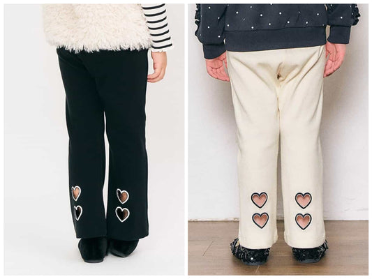 日本童裝 apres les cours 心型褲腳長褲 80-130cm 女童款 秋季 PANTS