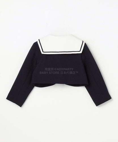 日本童裝 aF#a325 學院風外套+格子連身裙 110-130cm 女童款 冬季 OUTERWEAR  DRESSES 面試/宴會/表演