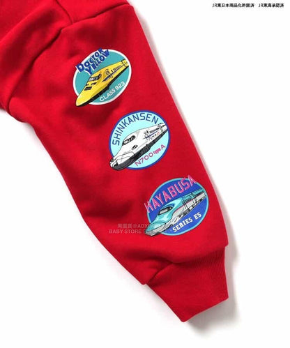日本直送 BR#22EE x JR 新幹線 衛衣 80-140cm 男童款 冬季 TOPS 鐵路系列 聖誕紅/新年紅