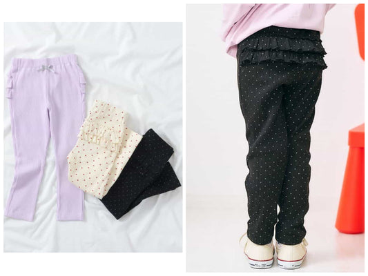 日本童裝 apres les cours 花邊長褲 80-130cm 女童款 秋季 PANTS