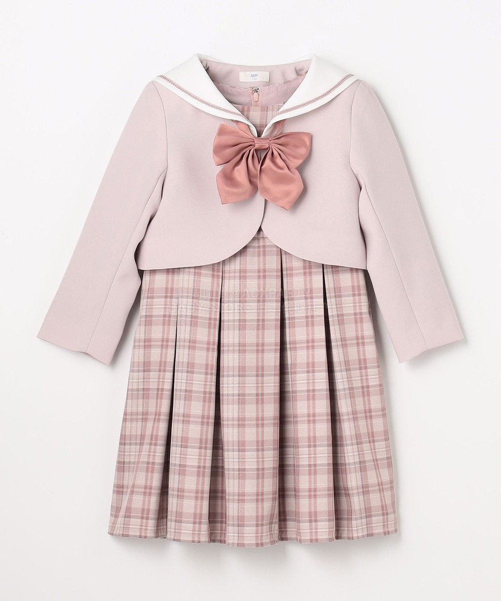 日本童裝 aF#a325 學院風外套+格子連身裙 110-130cm 女童款 冬季 OUTERWEAR  DRESSES 面試/宴會/表演