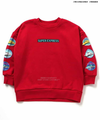 日本直送 BR#22EE x JR 新幹線 衛衣 80-140cm 男童款 冬季 TOPS 鐵路系列 聖誕紅/新年紅