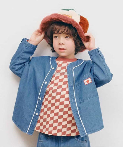 日本童裝 p.premier 標誌字母襯衫 80-140cm 男童款/女童款 秋季 TOPS 聖誕紅/新年紅