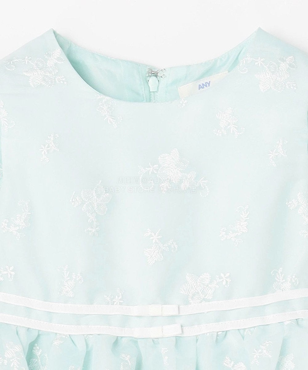 日本童裝 aF#a325 刺繡花卉短袖連身裙 110-130cm 女童款 冬季 DRESSES 面試/宴會/表演