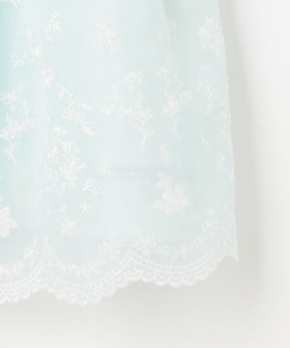 日本童裝 aF#a325 刺繡花卉短袖連身裙 110-130cm 女童款 冬季 DRESSES 面試/宴會/表演