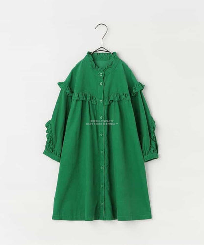 日本童裝 p.premier 荷葉邊襯衫連身裙 80-140cm 女童款 秋季 DRESSES
