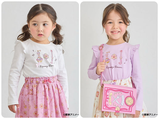 Japanese children's clothing aF#a325 Little Witch DoReMi Magic Long Sleeve Top 90-130cm Girls Summer TOPS 