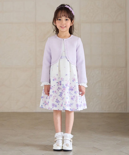 日本童裝 aF#a325 無領小香風短外套 110-130cm 女童款 冬季 OUTERWEAR 面試/宴會/表演