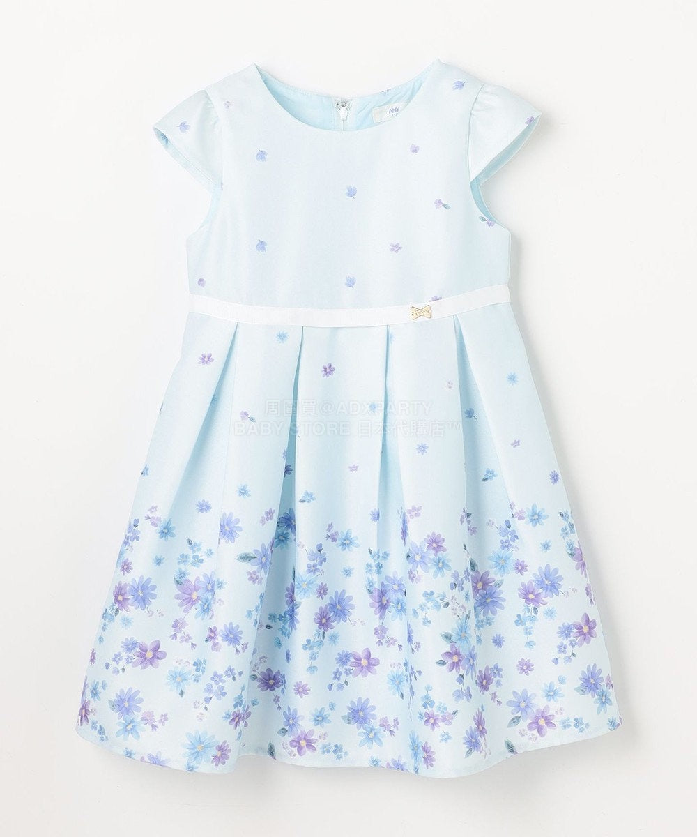 日本童裝 aF#a325 花花印花短袖連身裙 110-130cm 女童款 冬季 DRESSES 面試/宴會/表演