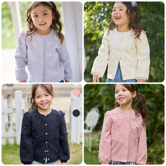 Japanese children's clothing aF#a325 cute bow coat 110-160cm girls summer outerwear 