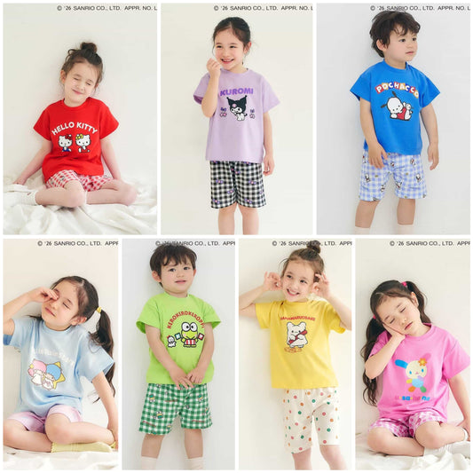 日本童裝 apres les cours x Sanrio 接觸冷感 睡衣 80-130cm 男童款/女童款 夏季 睡衣系列