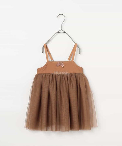 日本童裝 p.premier 吊帶網紗上衣 80-140cm 女童款 秋季 TOPS