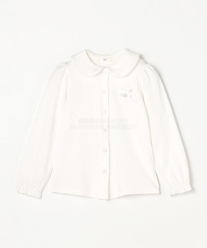 日本童裝 aF#a325 圓領翻領襯衫 110-130cm 女童款 冬季 TOPS 面試/宴會/表演