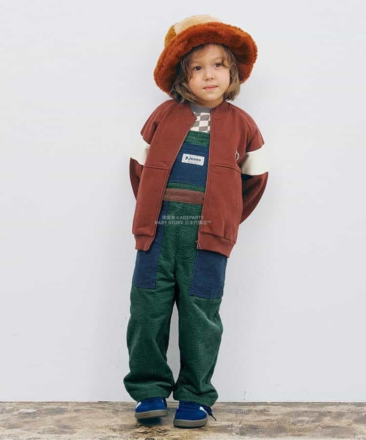日本童裝 p.premier 多彩燈芯絨工裝褲 80-140cm 男童款/女童款 秋季 Jumpsuit 聖誕紅/新年紅