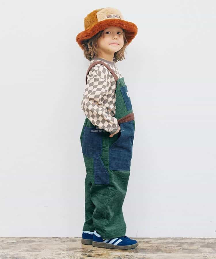 日本童裝 p.premier 多彩燈芯絨工裝褲 80-140cm 男童款/女童款 秋季 Jumpsuit 聖誕紅/新年紅