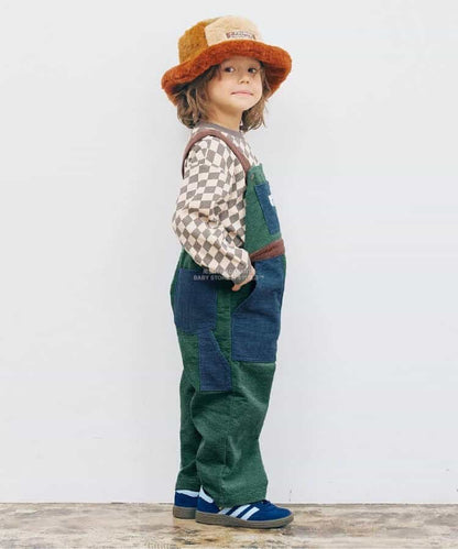 日本童裝 p.premier 多彩燈芯絨工裝褲 80-140cm 男童款/女童款 秋季 Jumpsuit 聖誕紅/新年紅