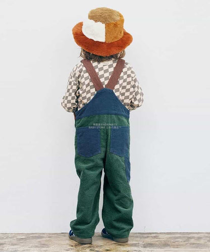 日本童裝 p.premier 多彩燈芯絨工裝褲 80-140cm 男童款/女童款 秋季 Jumpsuit 聖誕紅/新年紅