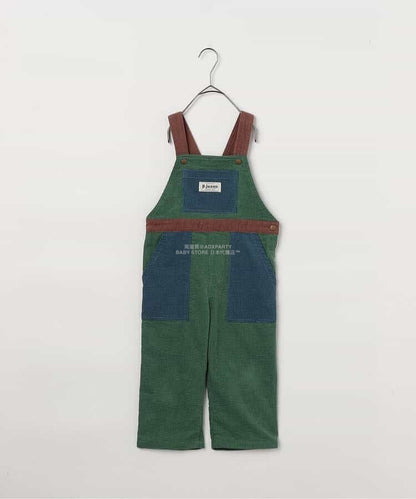 日本童裝 p.premier 多彩燈芯絨工裝褲 80-140cm 男童款/女童款 秋季 Jumpsuit 聖誕紅/新年紅