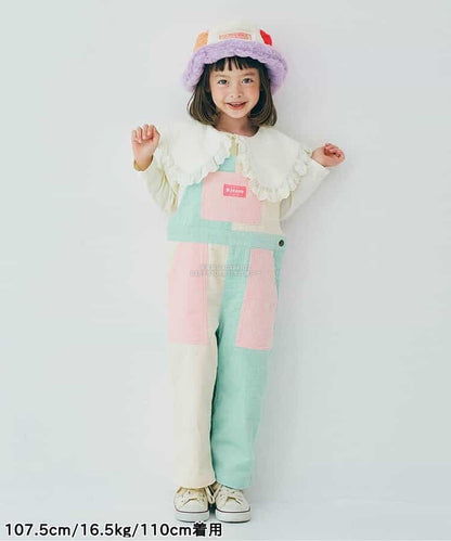 日本童裝 p.premier 多彩燈芯絨工裝褲 80-140cm 男童款/女童款 秋季 Jumpsuit 聖誕紅/新年紅