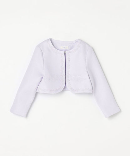 日本童裝 aF#a325 無領小香風短外套 110-130cm 女童款 冬季 OUTERWEAR 面試/宴會/表演