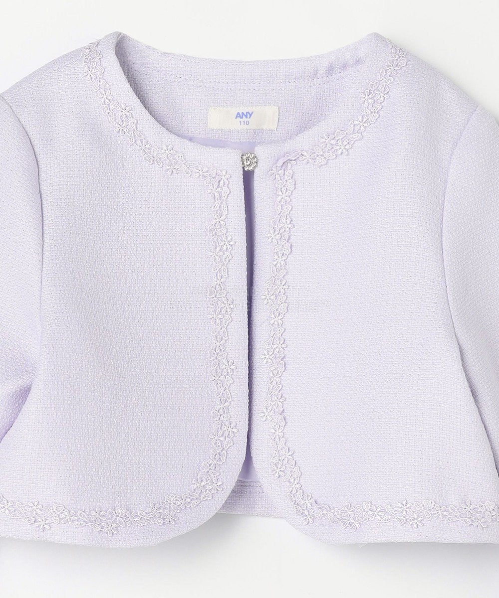 日本童裝 aF#a325 無領小香風短外套 110-130cm 女童款 冬季 OUTERWEAR 面試/宴會/表演