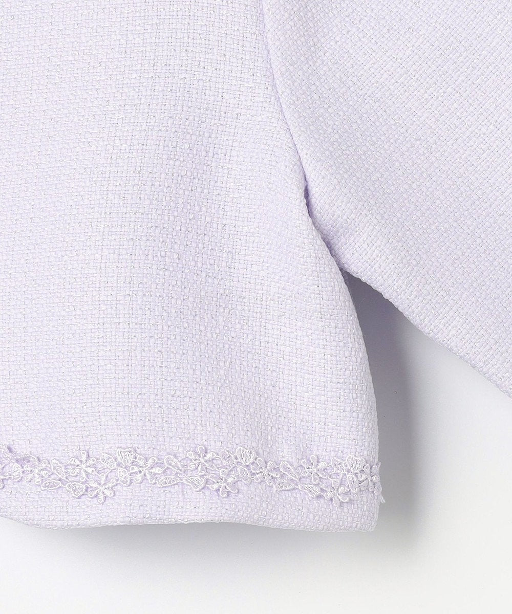 日本童裝 aF#a325 無領小香風短外套 110-130cm 女童款 冬季 OUTERWEAR 面試/宴會/表演