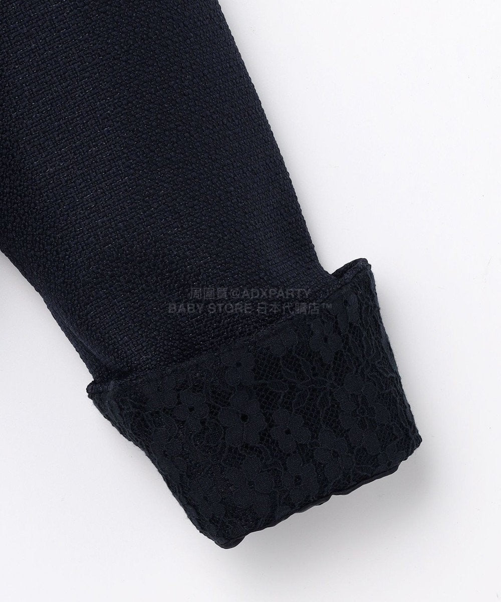 日本童裝 aF#a325 無領小香風短外套 110-130cm 女童款 冬季 OUTERWEAR 面試/宴會/表演