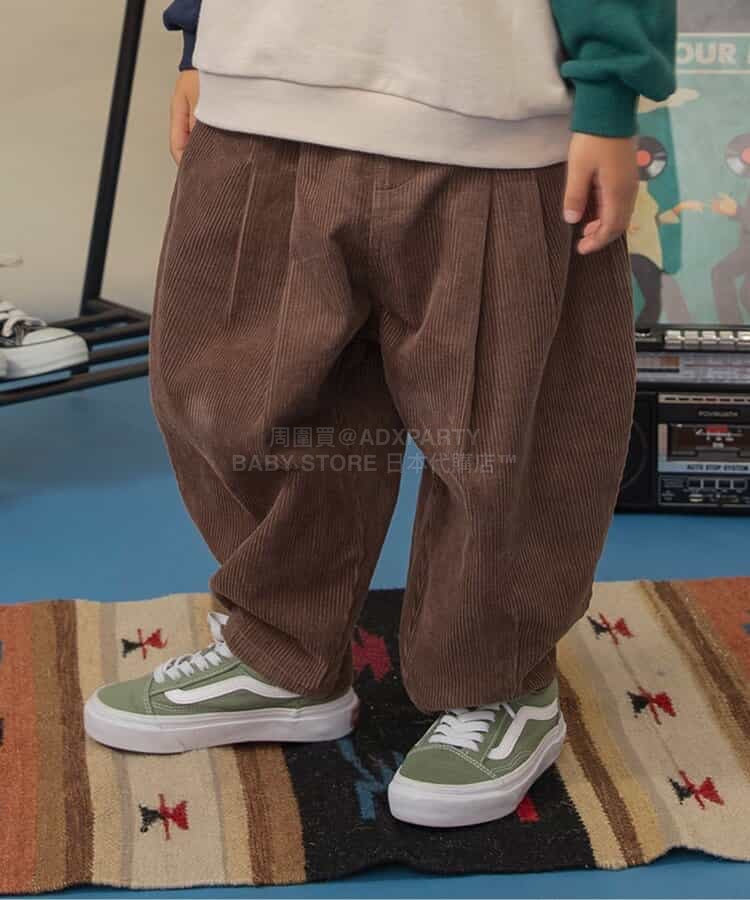 日本童裝 BREEZE 燈芯絨闊腳長褲 80-150cm 男童款/女童款 冬季 PANTS