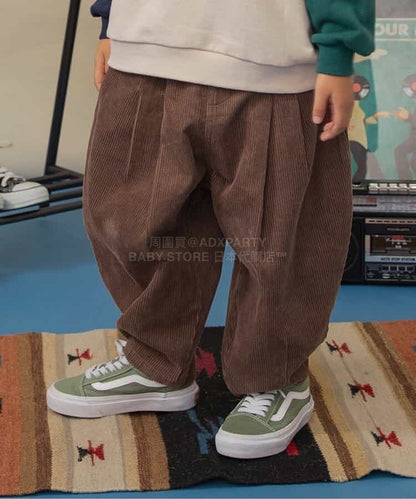 日本童裝 BREEZE 燈芯絨闊腳長褲 80-150cm 男童款/女童款 冬季 PANTS