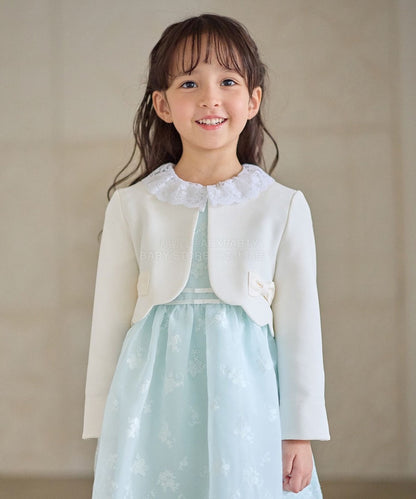 日本童裝 aF#a325 緞帶短外套 110-130cm 女童款 冬季 OUTERWEAR 面試/宴會/表演