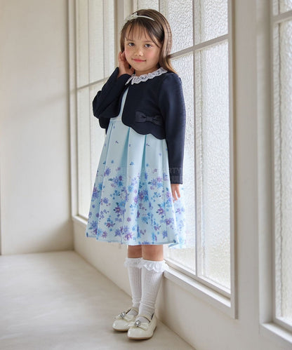 日本童裝 aF#a325 緞帶短外套 110-130cm 女童款 冬季 OUTERWEAR 面試/宴會/表演