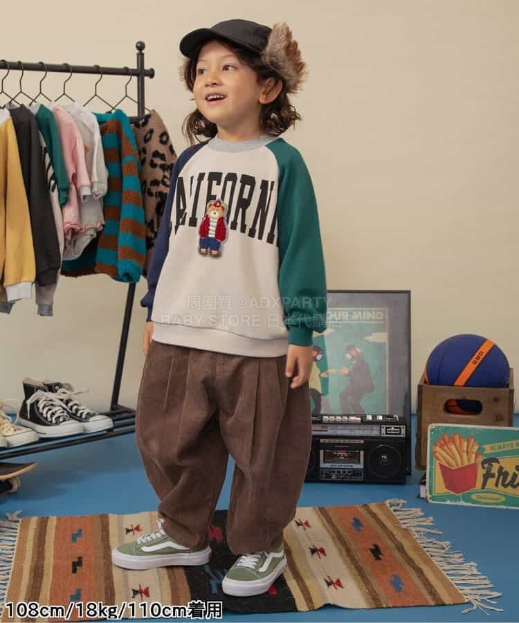 日本童裝 BREEZE 燈芯絨闊腳長褲 80-150cm 男童款/女童款 冬季 PANTS