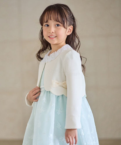 日本童裝 aF#a325 緞帶短外套 110-130cm 女童款 冬季 OUTERWEAR 面試/宴會/表演