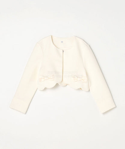 日本童裝 aF#a325 緞帶短外套 110-130cm 女童款 冬季 OUTERWEAR 面試/宴會/表演