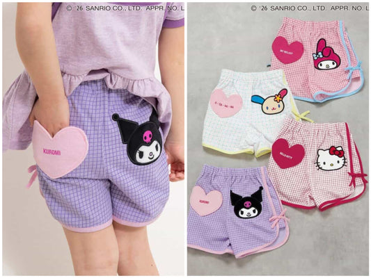 日本童裝 BREEZE x Sanrio 心心口袋短褲 90-140cm 女童款 夏季 PANTS