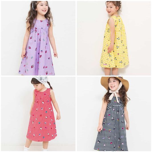 日本童裝 BREEZE x Sanrio 印花背心連身裙 90-130cm 女童款 夏季 DRESSES