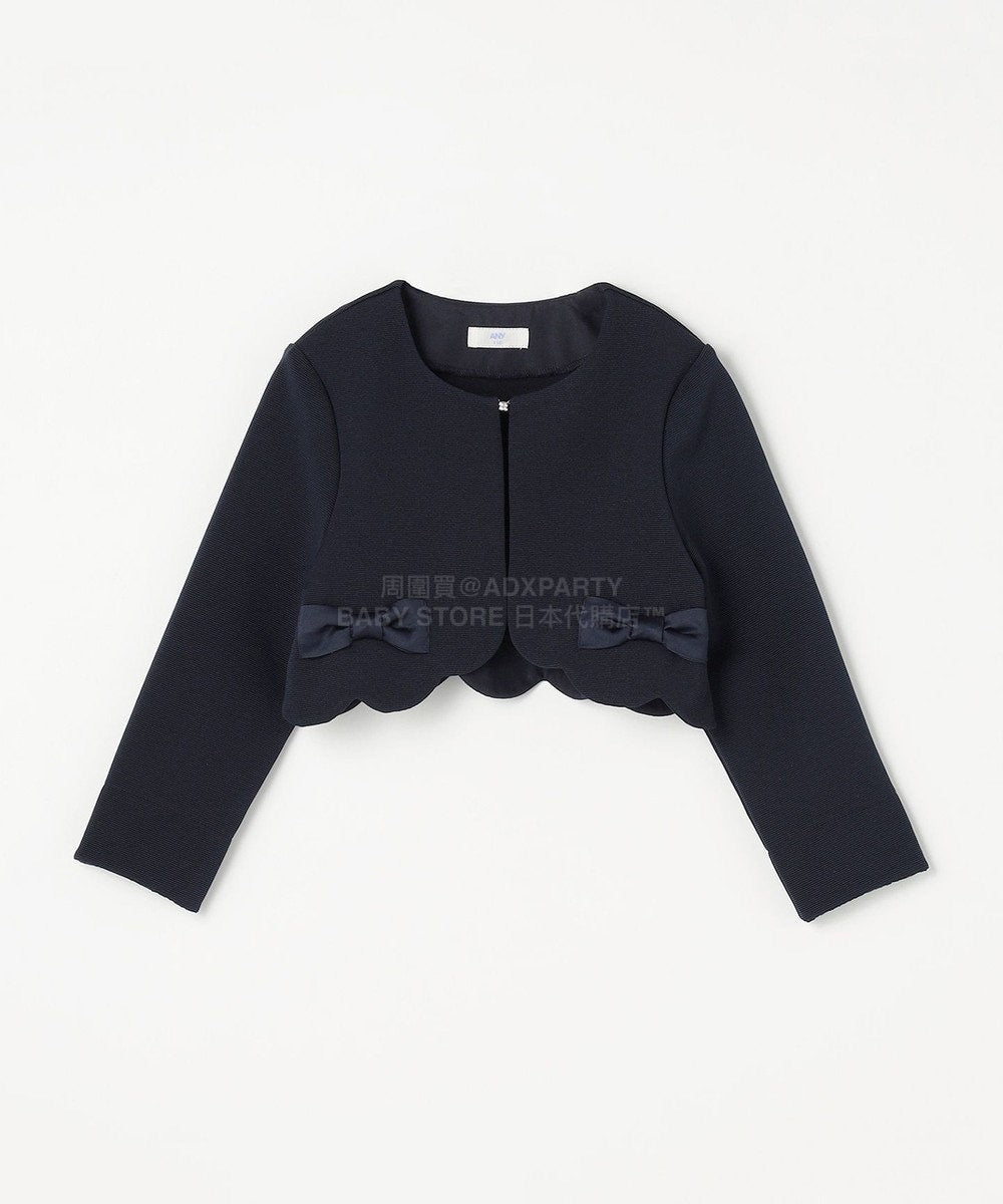 日本童裝 aF#a325 緞帶短外套 110-130cm 女童款 冬季 OUTERWEAR 面試/宴會/表演