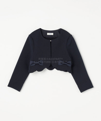 日本童裝 aF#a325 緞帶短外套 110-130cm 女童款 冬季 OUTERWEAR 面試/宴會/表演