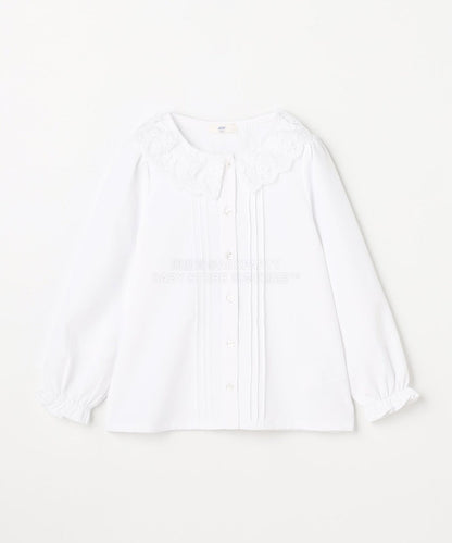 日本童裝 aF#a325 蕾絲領襯衫 110-130cm 女童款 冬季 TOPS 面試/宴會/表演