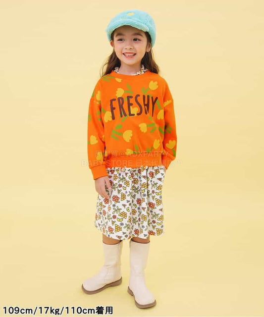 日本童裝 BREEZE 復古印花衛衣 90-140cm 女童款 冬季 TOPS