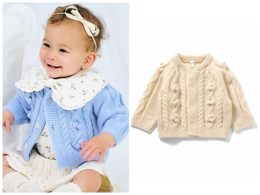 日本童裝 apres les cours 針織外套 70-80cm 女童款 初生嬰兒 秋季 OUTERWEAR