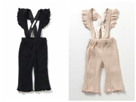 日本童裝 apres les cours 可拆吊帶褲 70-80cm 女童款 初生嬰兒 秋季 Jumpsuit PANTS