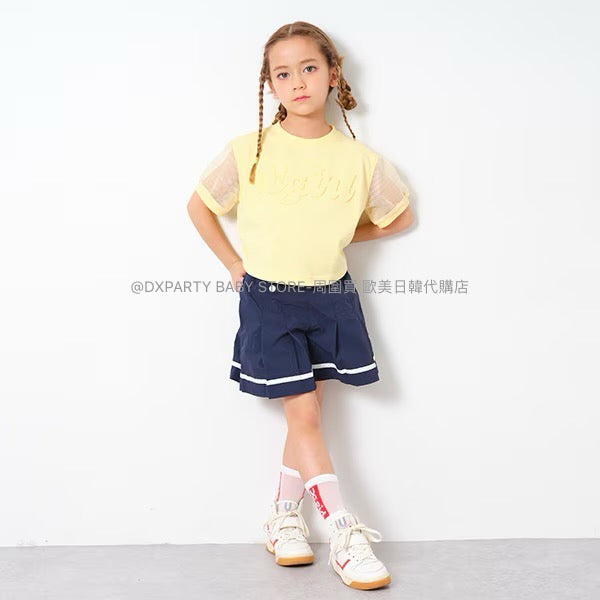 日本童裝 X-girl 百摺裙褲 100-140cm 女童款 夏季 SKIRTS  PANTS