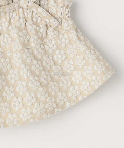 日本童裝 p.premier 花卉提花吊帶及上衣兩件套裝 80-140cm 女童款 秋季 TOPS