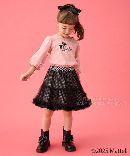 Japanese children's clothing aF#a325 Floral tulle dress 100-150cm Girls summer dresses for interviews/banquets/performances 