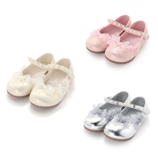 日本直送 Slap Slip 薄紗緞帶珍珠鞋 15-19cm 鞋系列 其他品牌