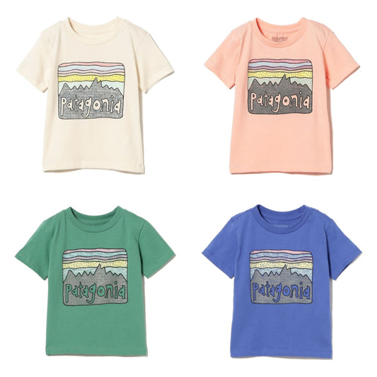 Japanese children's clothing BEAMS Patagonia short-sleeved tops 1-5 years old boys/girls summer TOPS 