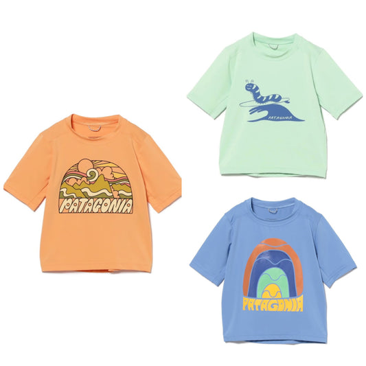 Japanese children's clothing BEAMS Patagonia quick-drying series UV protection short-sleeved tops for boys and girls aged 1-5 years old summer TOPS 