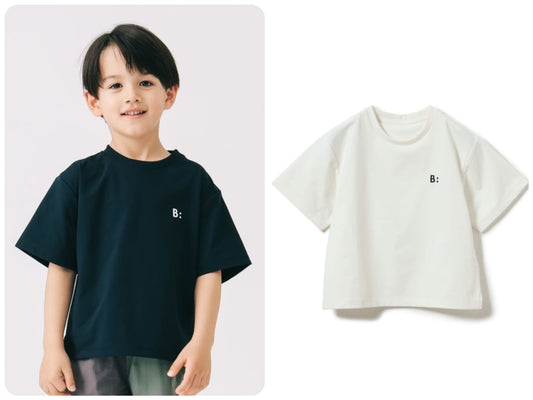 Japanese children's clothing B:MING by BEAMS printed logo top 100-140cm boys' summer TOPS 