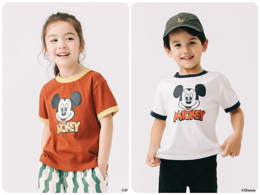 Japanese children's clothing B:MING by BEAMS Disney / MICKEY printed top 90-150cm boys/girls summer TOPS 